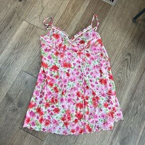 MORGAN TAYLOR INTIMATES | floral wrap front chemise, size medium